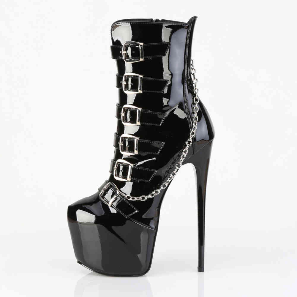 Pleaser - JUBILANT-1015 Plateau Laarzen - Zwart